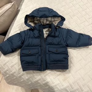 12 months Burberry coat turns to vest hood comes off
